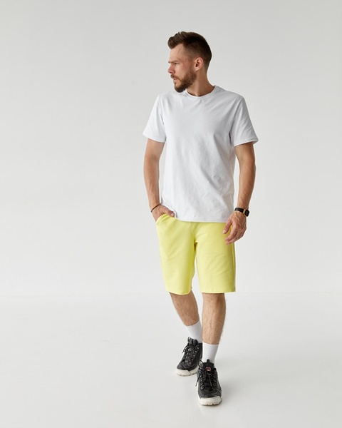 Літні чоловічі шорти у лимонному  кольорі  3491205-1 фото